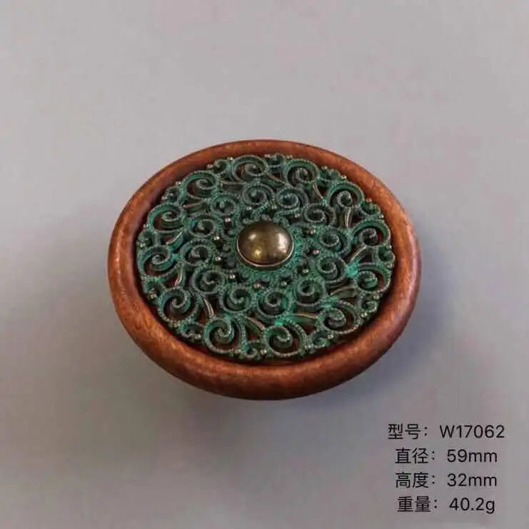 Handmade Wood and Alloy Cabinet Handles – Artistic Drawer and Furniture Knobs for Home Decor