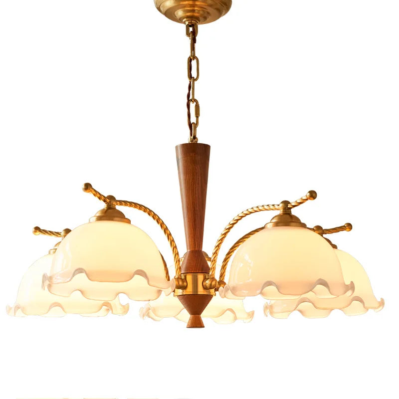Medieval Vintage Solid Wood Chandelier - Warm and Romantic Lighting for Living and Dining Rooms, Bedrooms