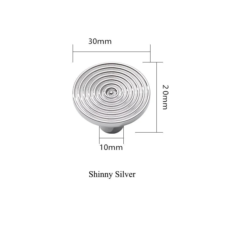 Gold, Chrome, Polished Gold Spiral Deco Furniture Handles – Modern Kitchen Cabinet and Wardrobe Pulls