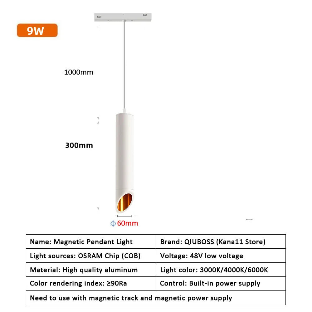 Modern Magnetic Track Lights - Embedded LED Spotlight Downlight