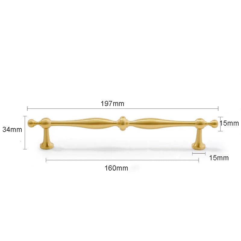 New Brass Cabinet Handles – Modern T-Bar Pulls and Drawer Knobs for Kitchen and Wardrobe