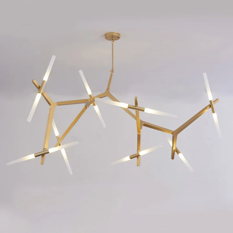 Modern LED Chandeliers - Gold and Black Ceiling Hanging Lighting - Perfect for Dining, Kitchen, Living Room, Bedroom Indoor Decor - Suspension Pendant Lamp