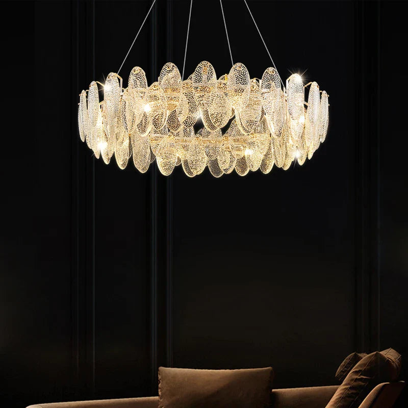 Luxurious Crystal Chandelier for Living Rooms and Master Bedrooms - Nordic Postmodern Minimalist Elegance