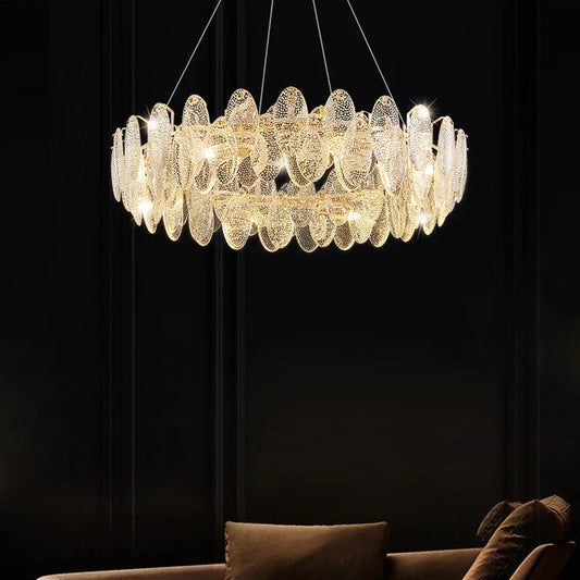 Luxurious Crystal Chandelier for Living Rooms and Master Bedrooms - Nordic Postmodern Minimalist Elegance