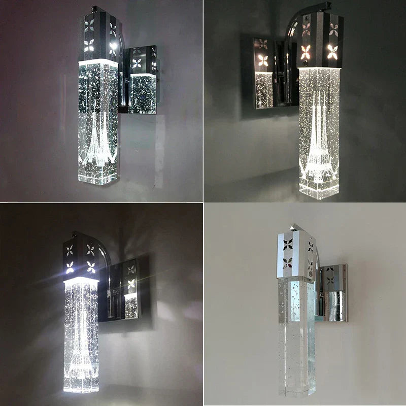 Bubble Crystal LED Pendant Lights and Wall Lamps - Modern Indoor Decor Lighting for Living, Dining, Bedroom, Aisle, and Corridor in Gold or Silver