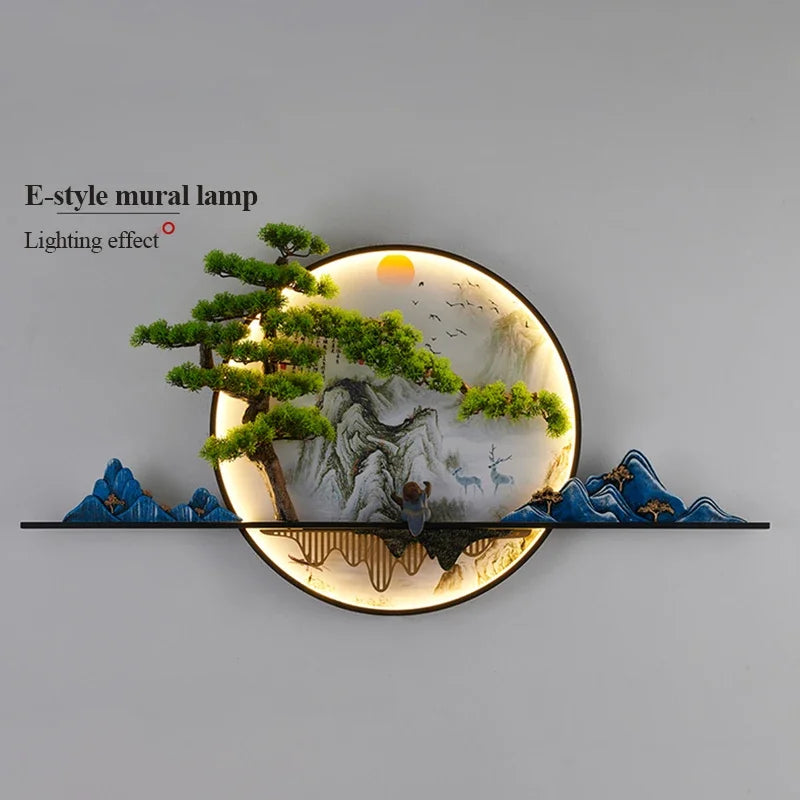 Dlight Decor Chinese Landscape LED Wall Glow