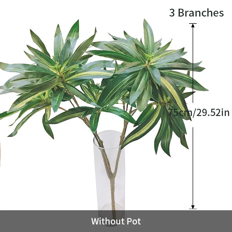 Dlight Decor 75cm Palm Tree with Real Touch Leaves