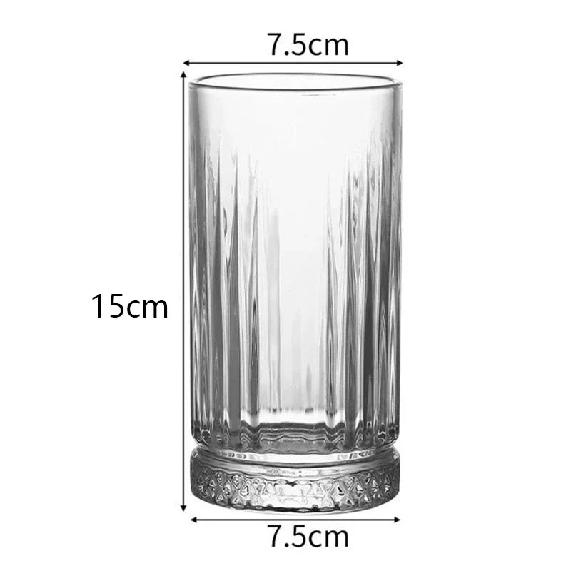 Dlight Decor Diamond Stripe Glass Coffee Cups (100–450ml)
