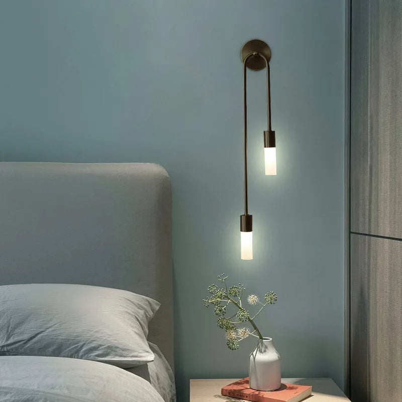Chic Modern LED Wall Light - Gold Indoor Decor, Ideal for Vanity, Living Room, Kitchen, Bedroom, and Hallway Lighting with Nordic Long Strip Design