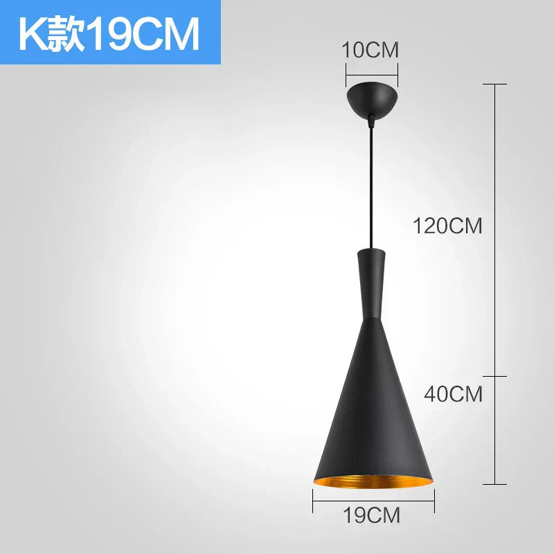 Nordic Retro Industrial Black Ceiling Pendant Lamp - Perfect for Restaurant, Dining Table, and Bar Decor