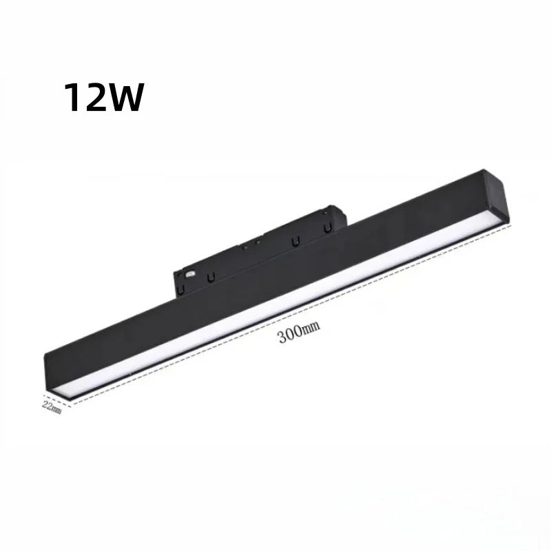 LED Embedded Magnetic Track Light - 6W/12W/18W/24W Folding Grille Spotlight