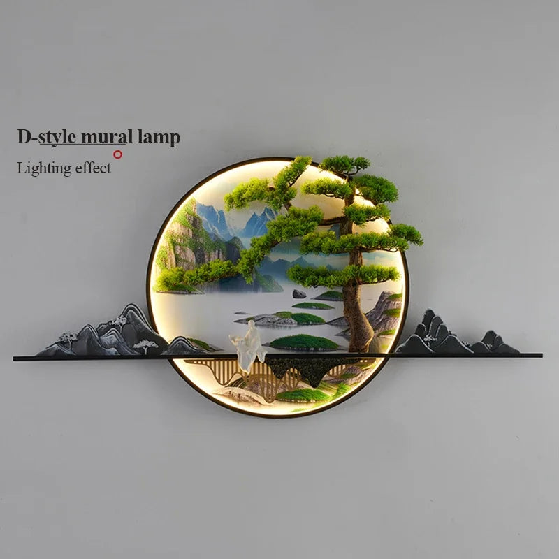 Dlight Decor Chinese Landscape LED Wall Glow