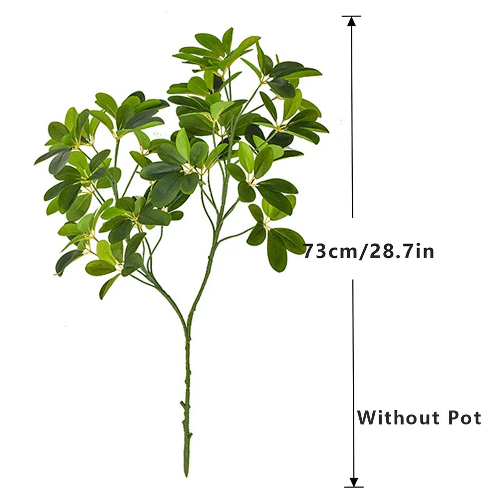 Dlight Decor 73cm Tropical Ficus Palm Tree Branch with Monstera Leaves