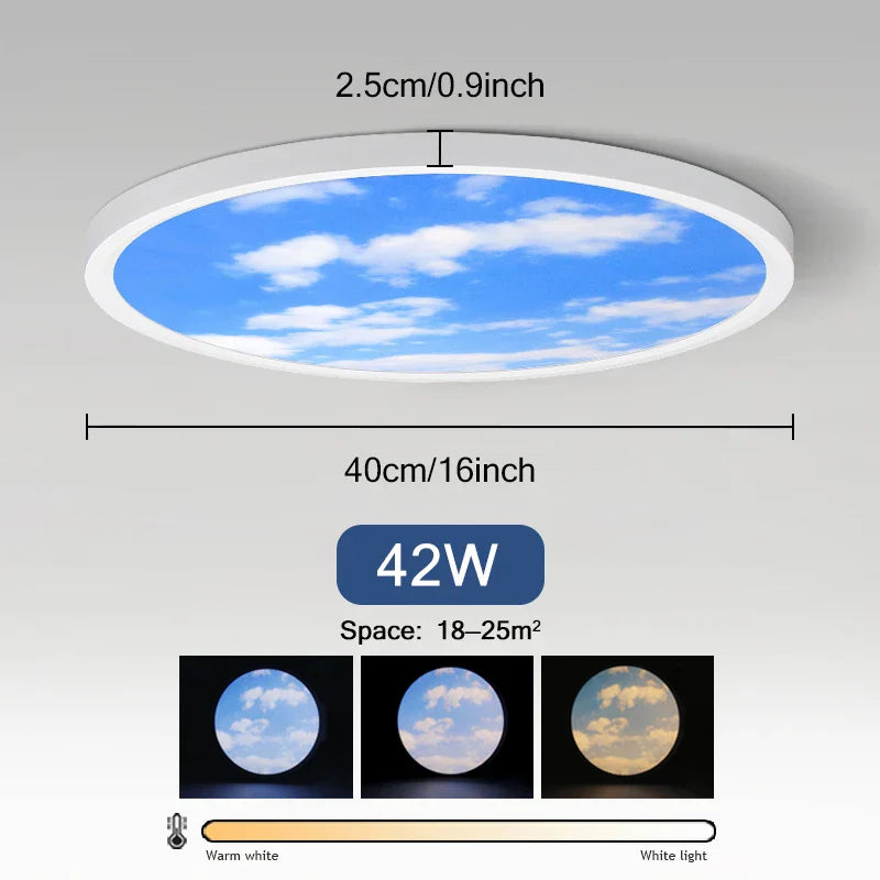 Sky Smart Lamps Led Ceiling Light Fixture - Moon Lights with APP Remote Control - Ideal for Living Room and Bedroom Decor - 18W and 42W Options