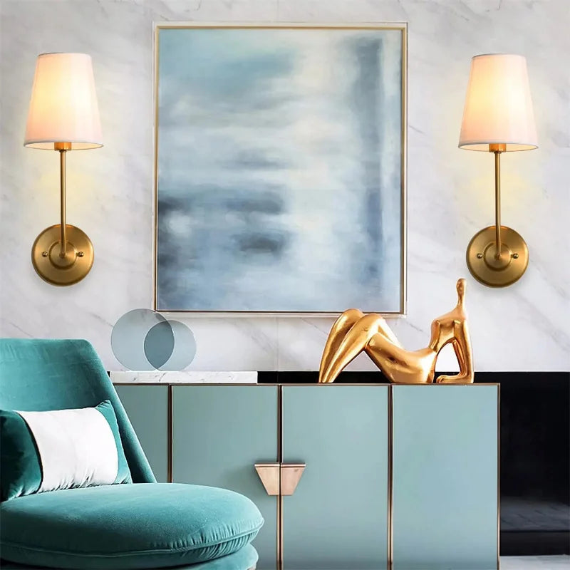 European Style Fabric E14 Wall Lamp - Elegance and Warmth for Any Space