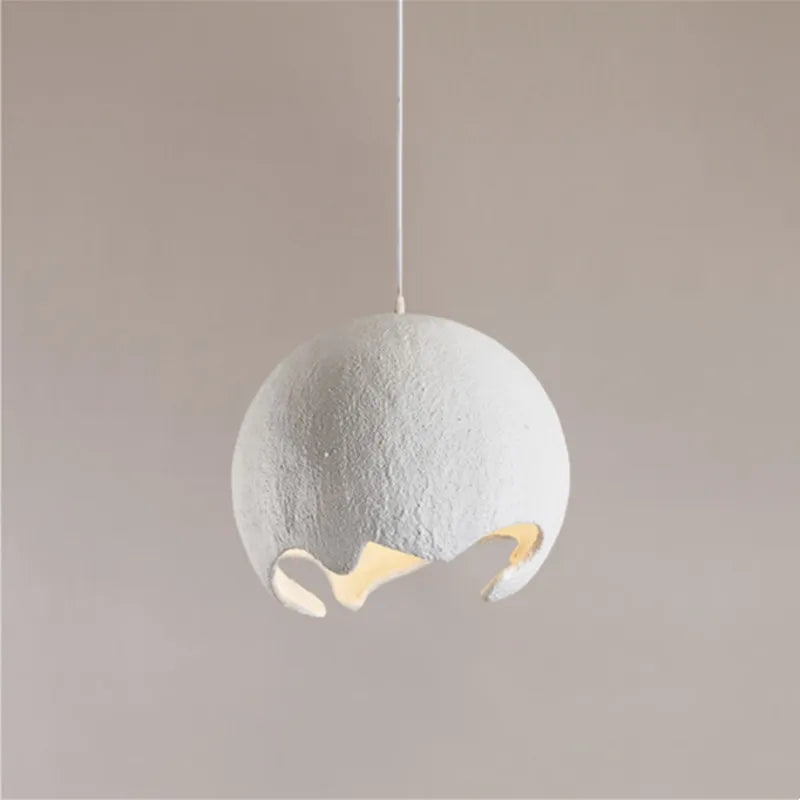 Nordic Wabi Sabi E27 LED Pendant Lights - Japan Restaurant Resin Hanging Lamp for Dining Room, Bar, and Unique Suspended Light Fixtures