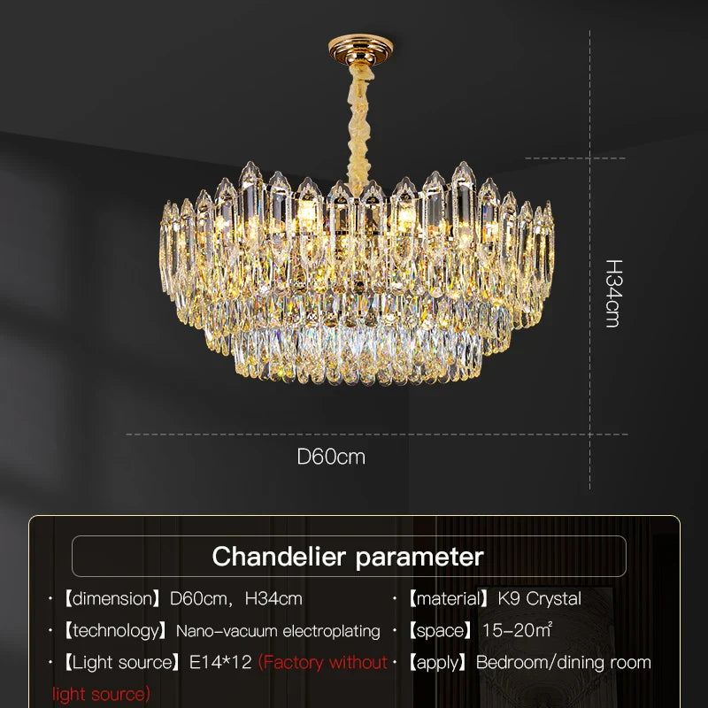 Modern Crystal Chandelier Ceiling - Novelty Trend Lighting for Hall, Living Room, and Bedroom