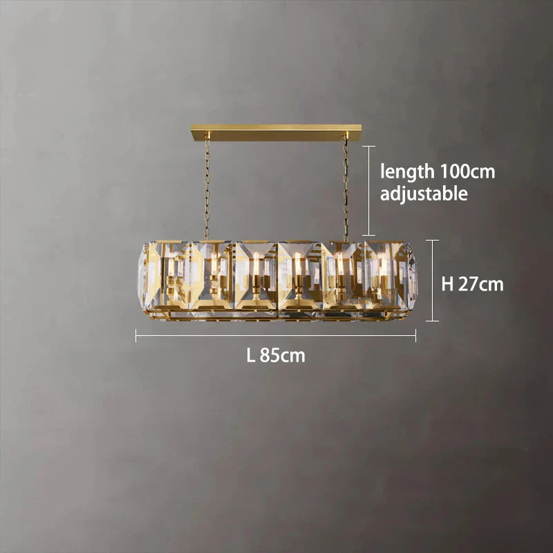 Versatile Dimmable LED Crystal Chandelier - Elegant Lighting Fixture in Gold, Chrome, and Black Finishes for Foyers and More