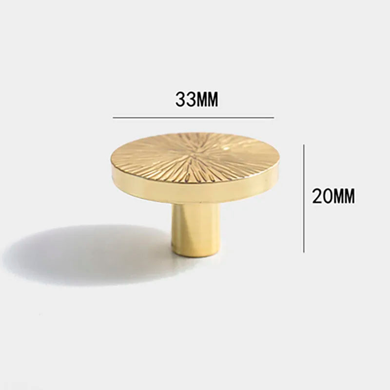 Hammered Brass Cabinet Handle – Handcrafted Knobs for Drawers, Wardrobes, and Kitchen Doors