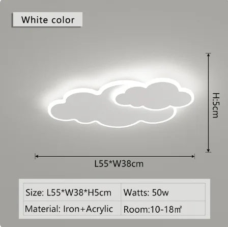 Modern Clouds LED Ceiling Lights - Perfect for Living Room, Bedroom, Study, and Children's Rooms - Dimmable Indoor Ceiling Lamp Lighting - AC110-260V
