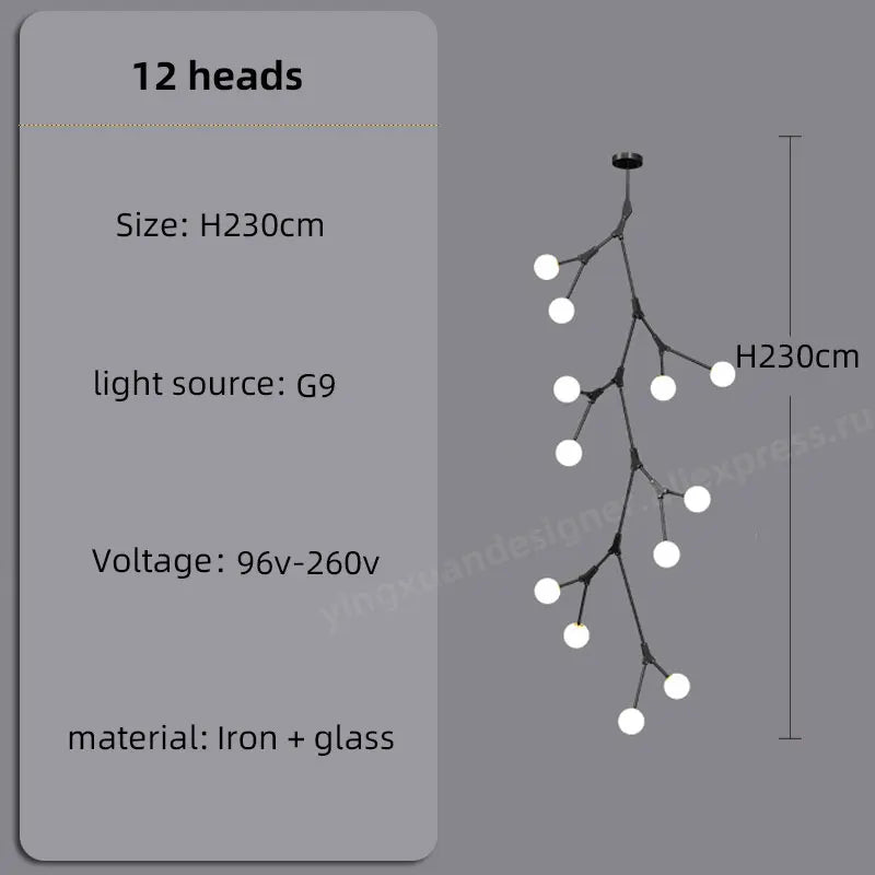Contemporary Rotating Stair Light Chandelier - Luxury Lighting for Your Living Space