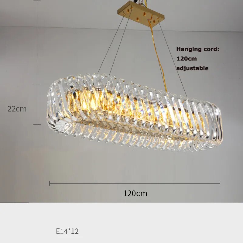 Olivia's Art Deco Crystal Glass LED Chandelier