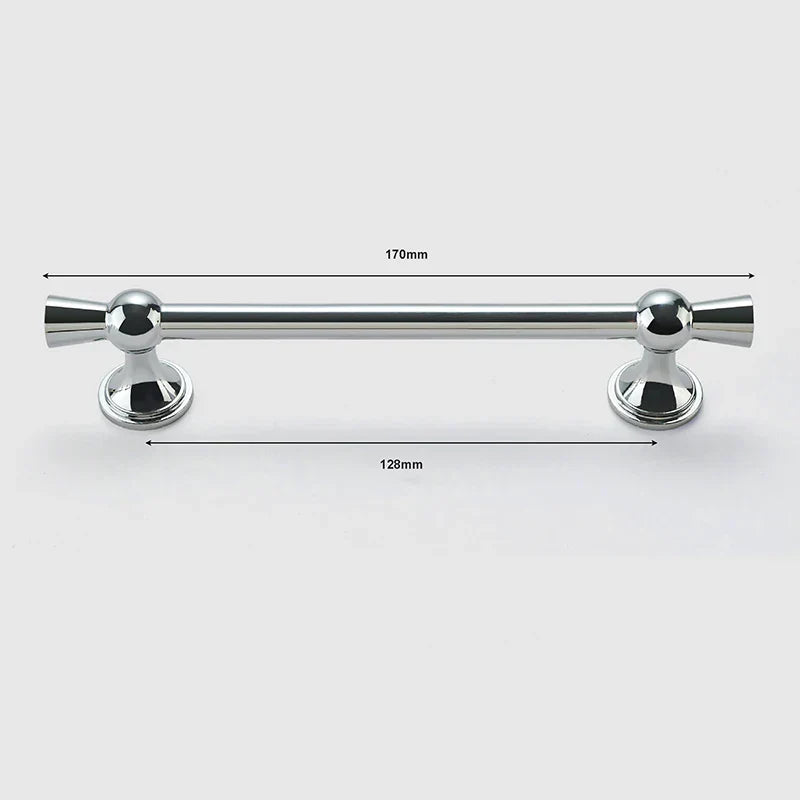 Polished Gold and Silver T-Bar Cabinet Handles – Modern Drawer and Wardrobe Pulls (55mm-220mm)