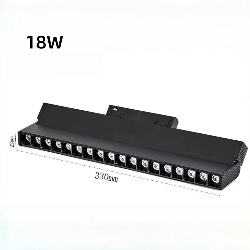 LED Embedded Magnetic Track Light - 6W/12W/18W/24W Folding Grille Spotlight