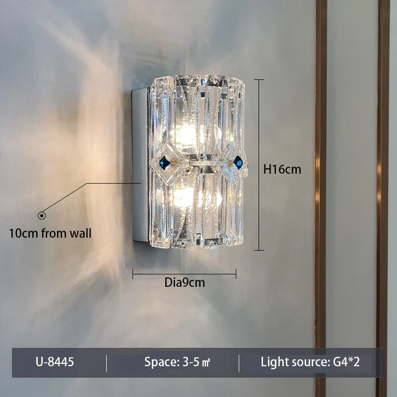Mila Crystal Wall Lamp - Luxury Living Room and Bedroom Illumination
