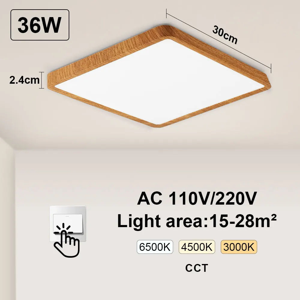Smart LED Ceiling Lamp - 20-inch Ultra-Thin Lighting Fixture for Living Room, Bedroom, and Balcony