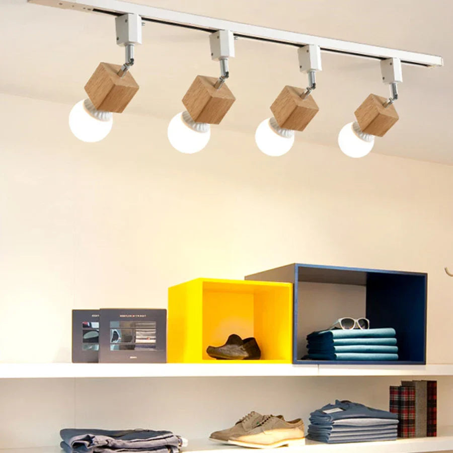 Nordic Rail Track Ceiling Spotlight for Cafes, Stores, and Restaurants
