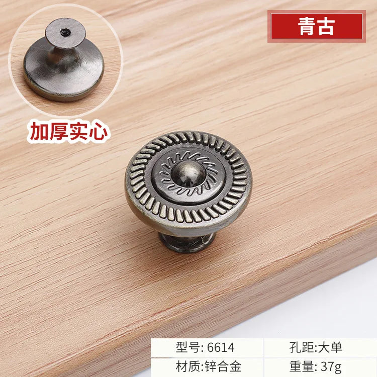 Antique Bronze Cabinet Handles - Vintage Zinc Alloy Drawer Pulls for Furniture