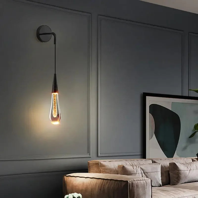 Italian Crystal Wall Lights - LED Creative Raindrops Wall Lamp for Restaurant, Bedroom, Bedside Decor, Corridor Cristal Sconces Lamp