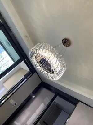 Olivia's Art Deco Crystal Glass LED Chandelier