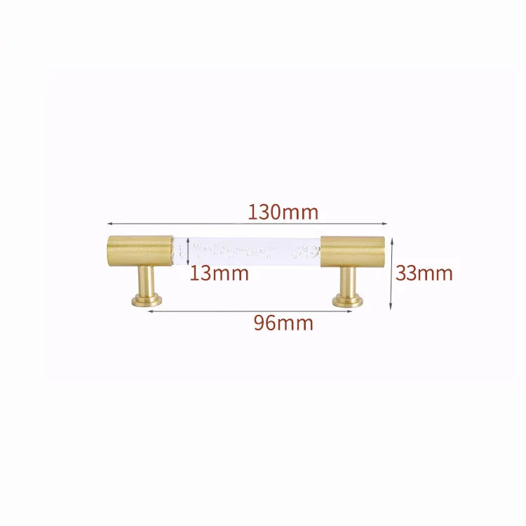 Transparent Acrylic Furniture Handles – Brass Cabinet Pulls and Wardrobe Knobs