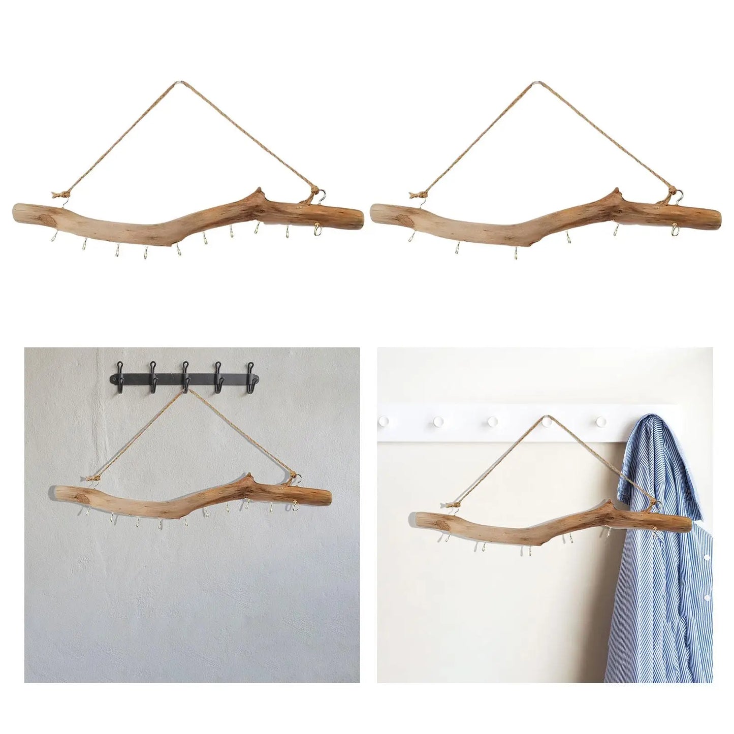 Decoration Wall Hook Wood Wall Hooks Minimalist Rustic Entryway Hooks Household Organizer for Hanging Jewelry Hat Patio Hotel