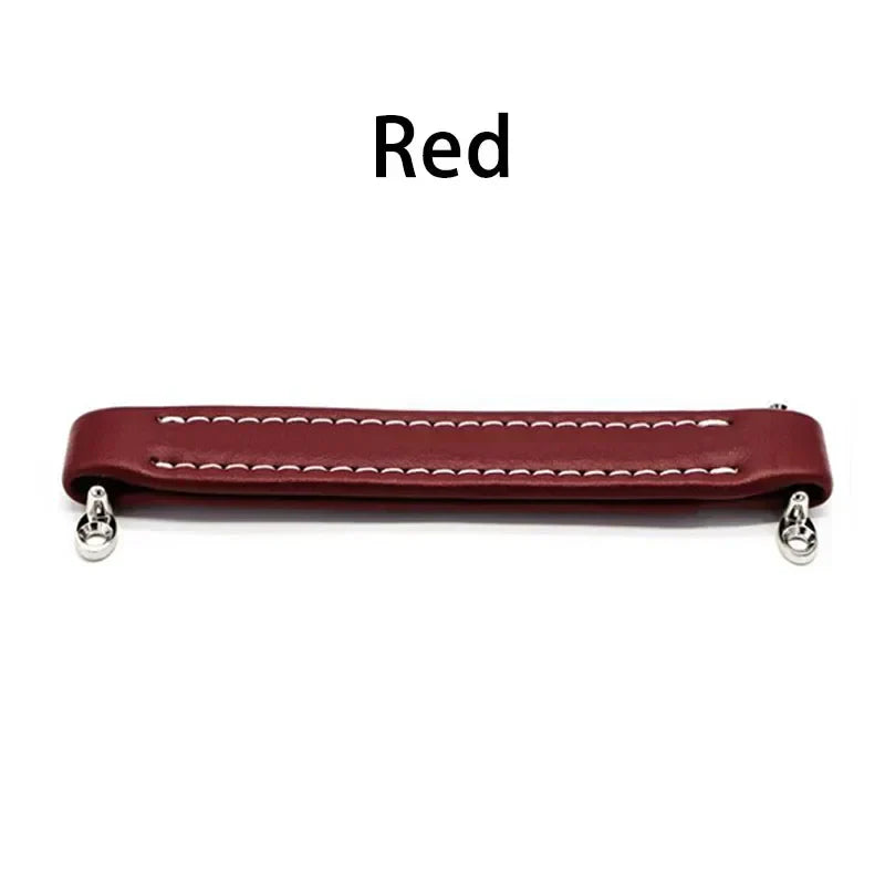 Vintage Leather Furniture Handle – Soft Suitcase-Style Drawer Pulls for Cabinets and Chests
