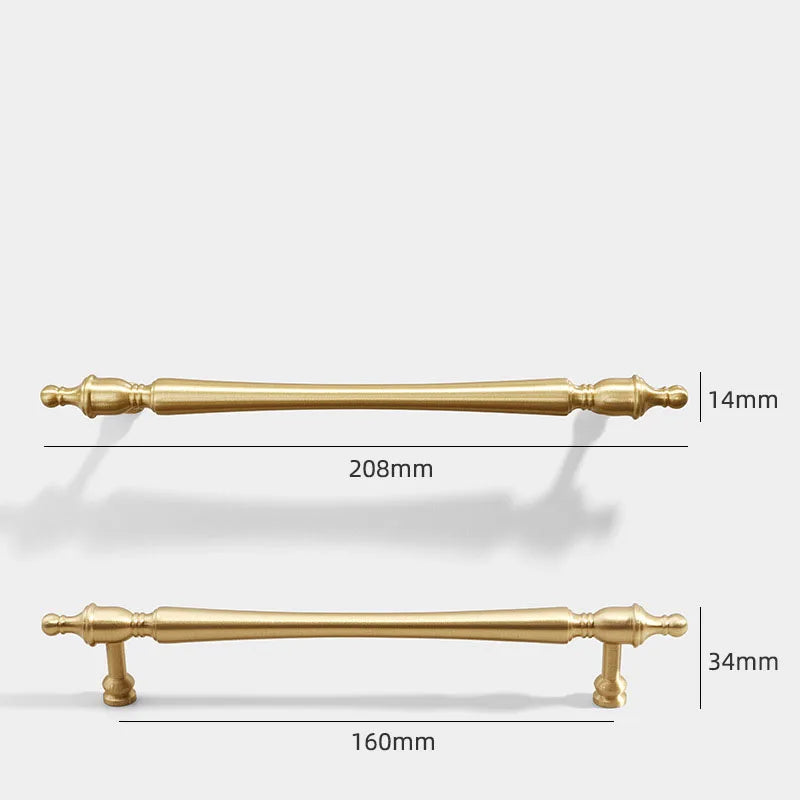Brass Furniture Handles – French Wardrobe, Cabinet, and Drawer Knobs in Gold