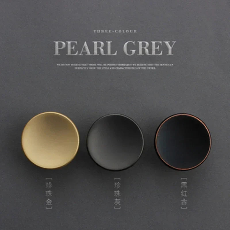 Modern Round Zinc Alloy Knob – Minimalist Drawer Pull for Wardrobes, Closets, and Kitchen Cabinets