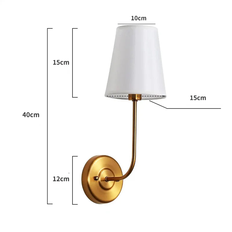 European Style Fabric E14 Wall Lamp - Elegance and Warmth for Any Space