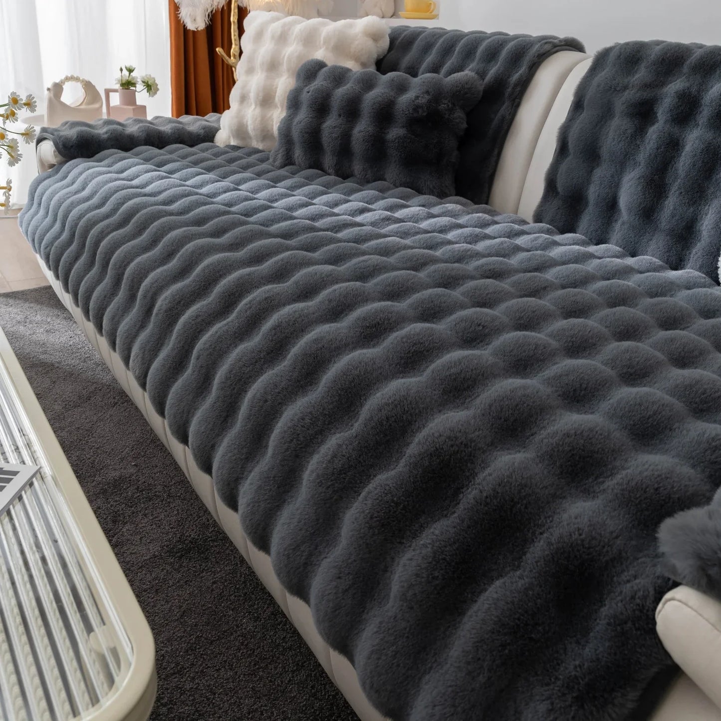 Velvet Couch Cover – Soft, Stylish, and Cat & Dog Proof Couch Throw Cover