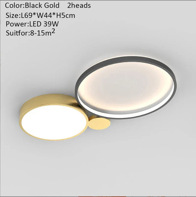 New Nordic LED Ceiling Light - Modern Interior Decoration for Living Room and Bedroom