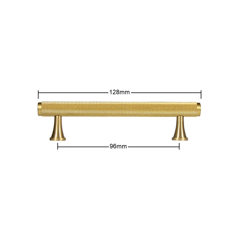 Gold Brass Handle with Plate – Knurled Cabinet Knobs and Modern Furniture Pulls