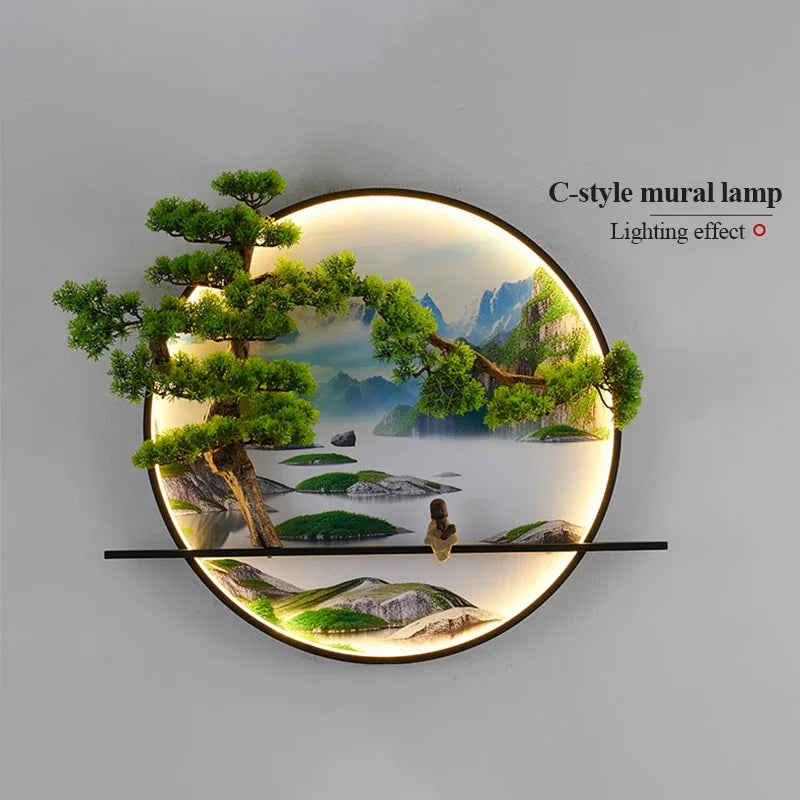 Dlight Decor Chinese Landscape LED Wall Glow
