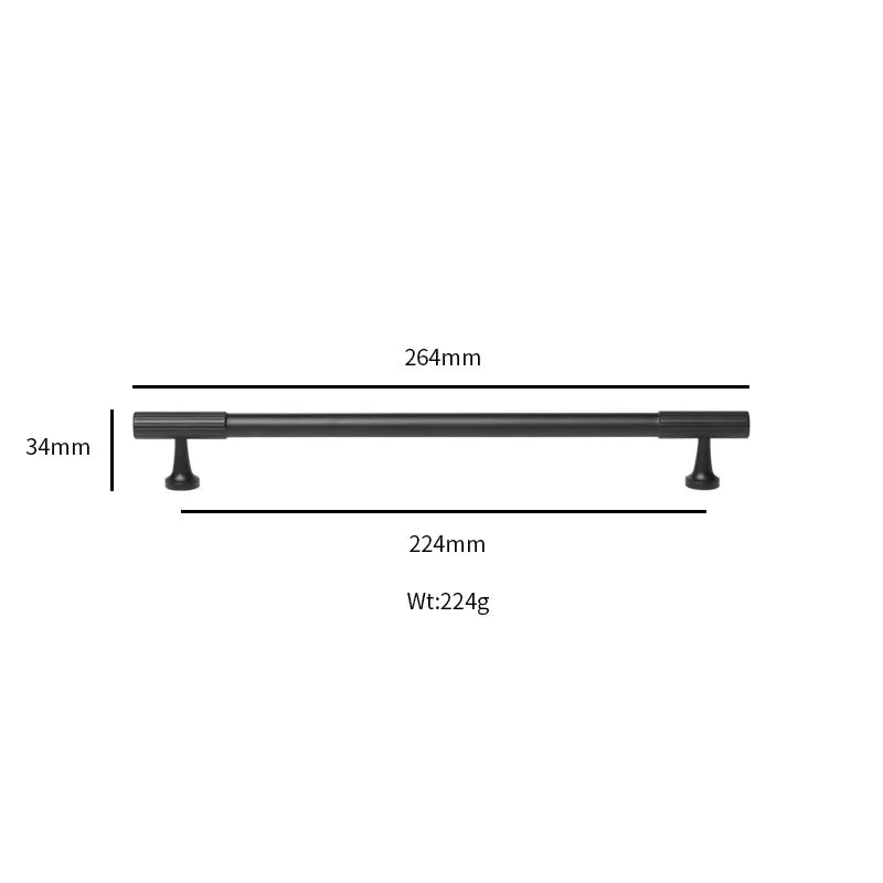 Black Vertical Line Brass Furniture Handles – Cabinet Drawer Knobs and Wardrobe Pulls