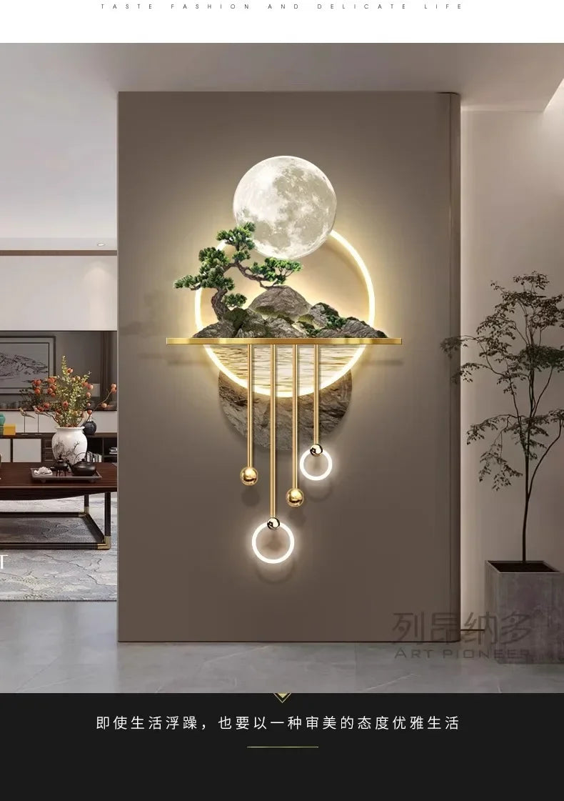 Dlight Decor 3D Wooden Landscape Wall Lamp