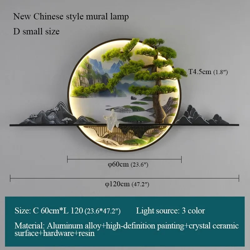 Dlight Decor Chinese Landscape LED Wall Glow