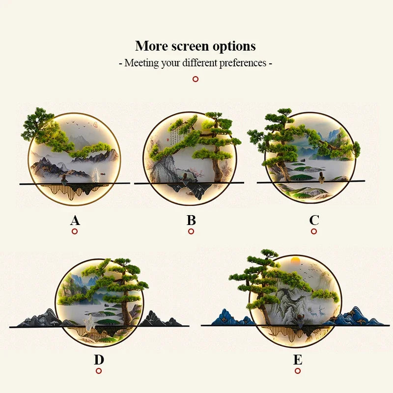 Dlight Decor Chinese Landscape LED Wall Glow