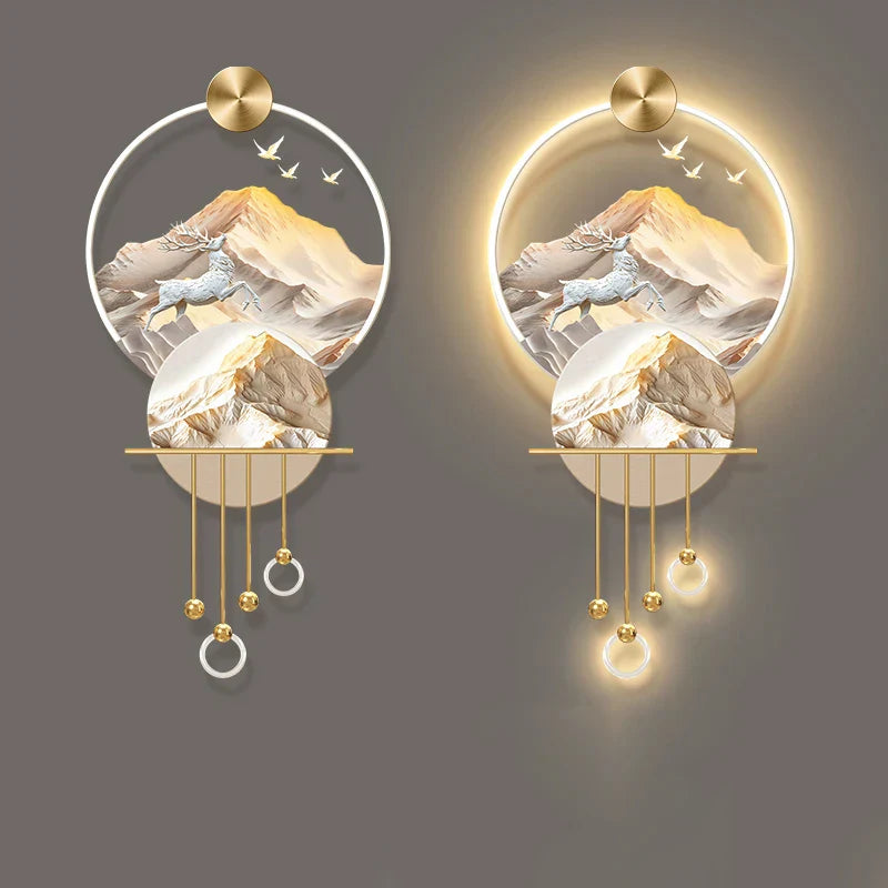 Dlight Decor Elk Mural LED Wall Light Pendant