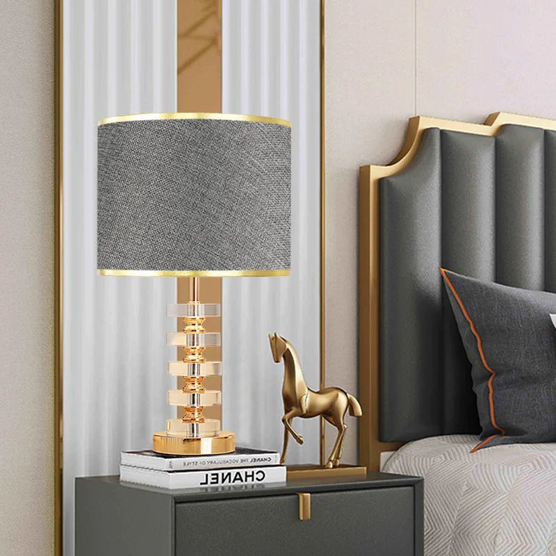 Luxury Crystal Table Lamp - Post Modern American Style Bedside Lamp
